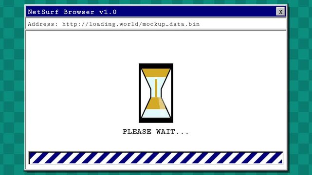 Retro 90s Computer Loading Screen Animation