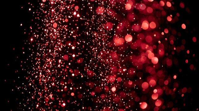 Red Bokeh Lights on Dark Background Festive Holiday Texture