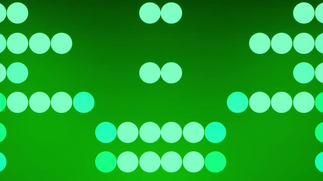 Irregular Grouping of Jade Light Dots Hovering in Darkness