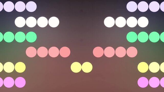 Pastel Rainbow Bead Clusters Splitting Toward Opposite Edges