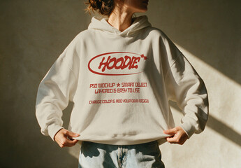 Hoodie Mockup in Warm Sunlight