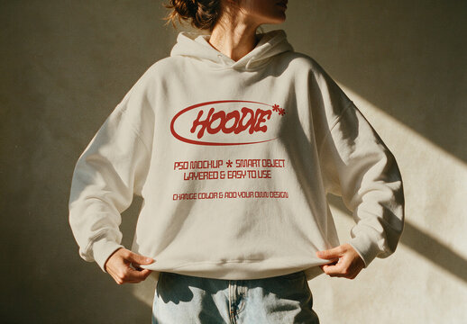 Hoodie Mockup in Warm Sunlight
