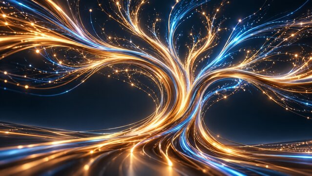 Branching Blue and Gold Energy Flow