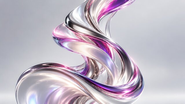 Transparent Iridescent Energy Ribbon