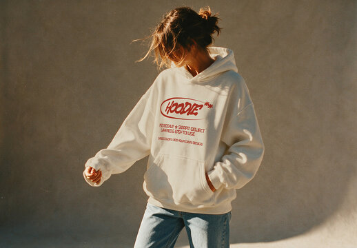 Hoodie Mockup in Warm Sunlight