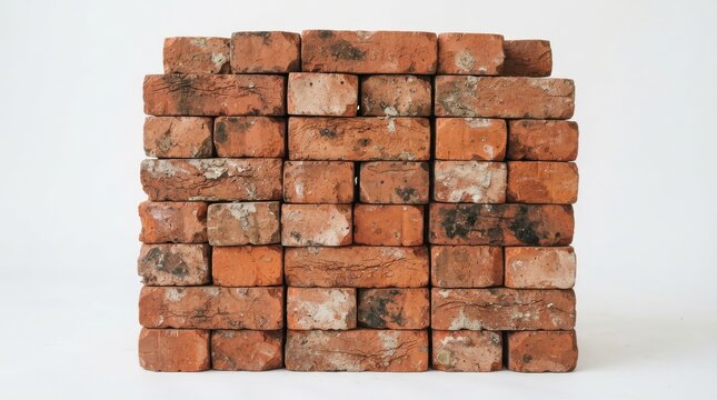 Stacked red bricks