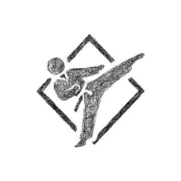 Sketch taekwondo logo design