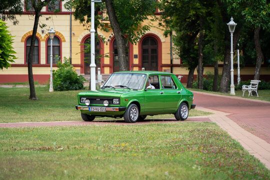 1985 Zastava 101 (Yugo Skala 55) licensed Yugoslavian FIAT 128 in green color. Palic, Serbia  05 Jul 2026