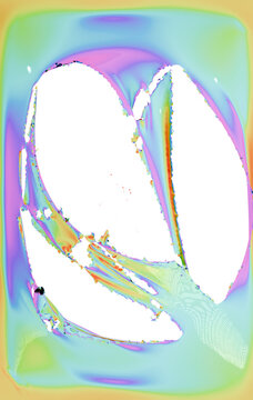 torn iridescent shredded surface, transparent background
