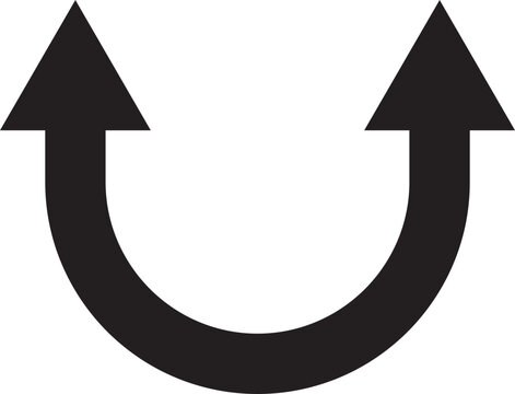 U Turn Arrow Icon Representing Change of Direction