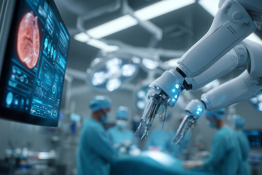 Robotic Surgery Assistance with Advanced Medical Robotic Arms in Modern Operating Room

