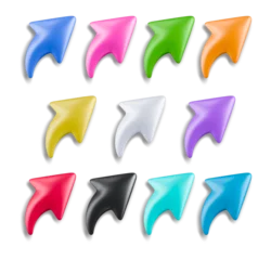 Colorful shortcuts or links icons arrow icons isolated. © Yingko
