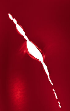 torn silky material, on transparent background