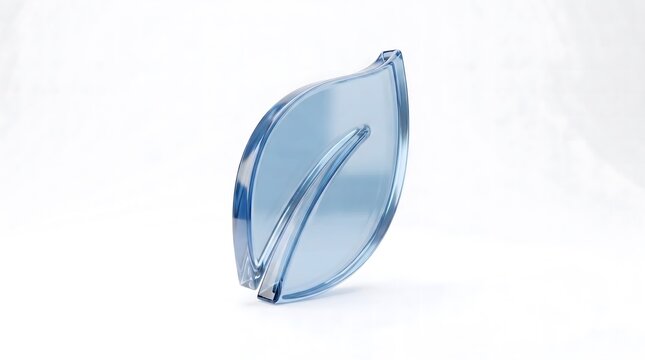 Transparent  3d leaf logo 
