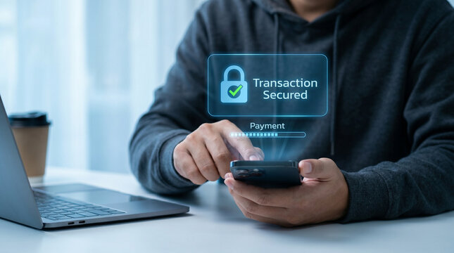 Secure Mobile Payment Transaction on Smartphone with Digital Lock, Cybersecurity Protection and Fintech Technology