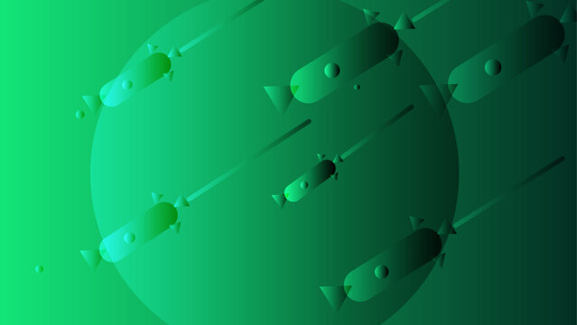 A school of narwhals swims in a vibrant green underwater world, a surreal and magical scene evoking the mysteries of the ocean depths and the uniqueness of these tusked whales