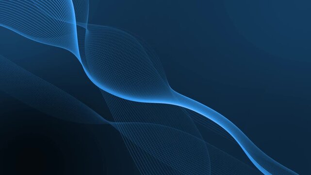 Flowing ribbon line wave background animation, Elegant flowing ribbon-like wave animated background, minimal abstract design