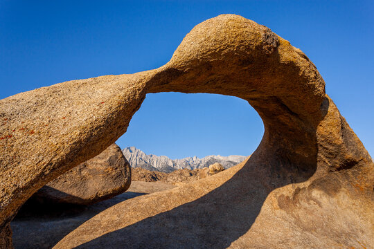 Mobius Arch in the Alabama Hills of the Sierra Nevada Mountains in California