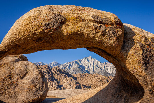 Mobius Arch in the Alabama Hills of the Sierra Nevada Mountains in California