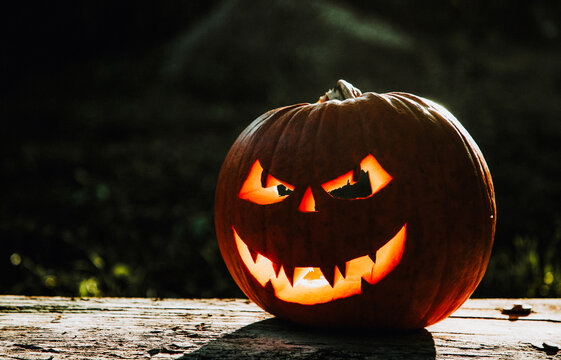 spooky Jack'o'lantern Halloween pumpkin