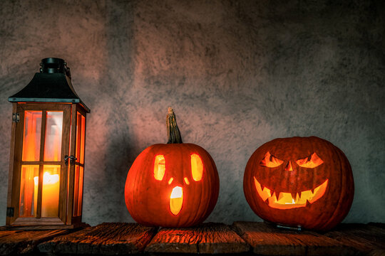 spooky Jack'o'lantern Halloween pumpkin