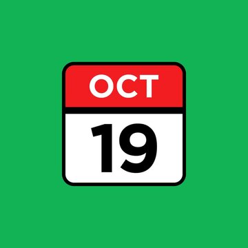 19 October month single day icon