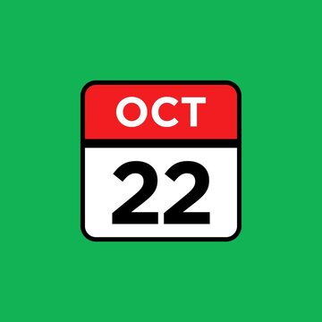 22 October month single day icon