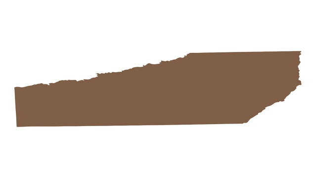PNG Tennessee state silhouette outline on transparent background