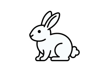 Fototapeta premium Minimalist Rabbit Icon