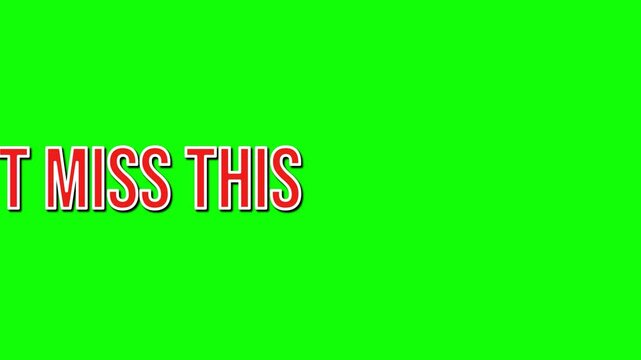 don't miss this, dont miss this, animated text, text animation, animated typography, typography animation, text video, motion graphics, kinetic typography, red text, red typography, attention, attenti