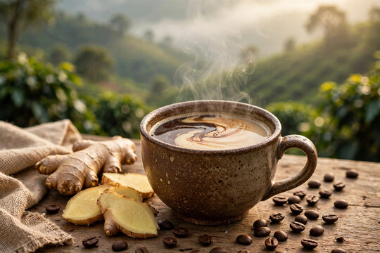 Vietnamese Buon Ma Thuot Robusta Ginger Milk Coffee
