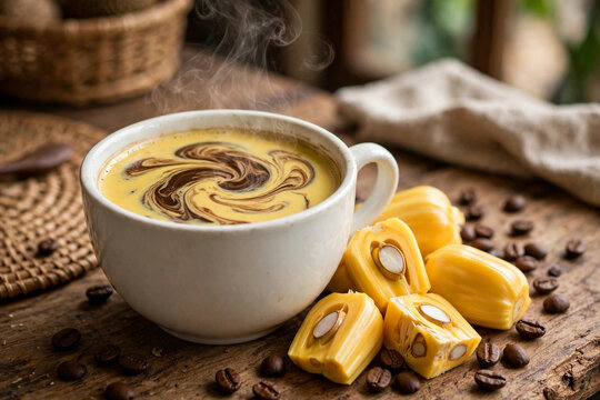 Vietnamese Buon Ma Thuot Robusta Jackfruit Milk Coffee Ca Phe Sua Robusta Buon Ma Thuot Vi Mit
