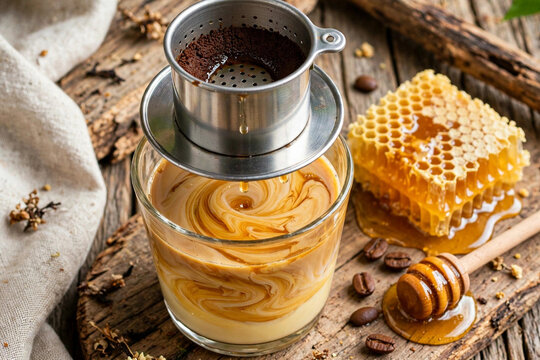Vietnamese Buon Ma Thuot Robusta Honey Roast Milk Coffee C&agrave; Ph&ecirc; Sữa Robusta Bu&ocirc;n Ma Thuột Rang Mật Ong