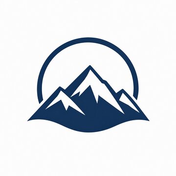 Mountain Adventure Logo with Circular Emblem Design