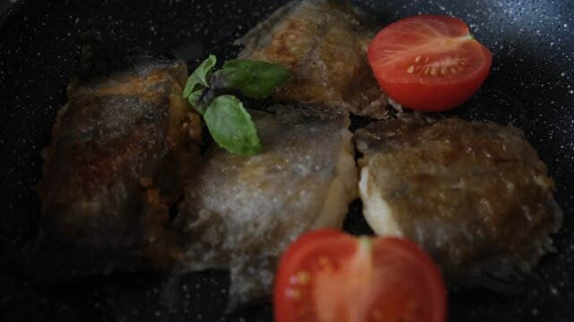 Tempting pieces of sole Meuni&egrave;re, flatfish, Dover Sole are sizzling in the pan, filling the kitchen with warm, aromatic scents. A Mediterranean dinner is coming together.