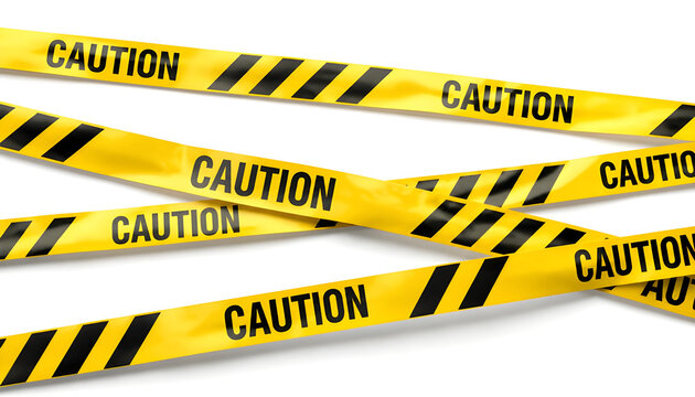 Seamless repeating yellow police caution tape background,