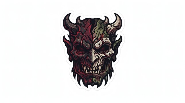 Demon mask creepy