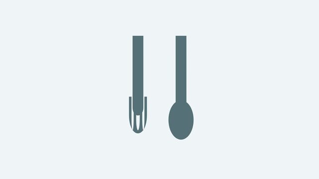 Storyboard Sequence of Fork and Spoon Animation Frames