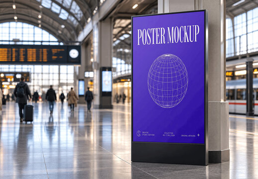 Train Station Digital Signage Concourse View