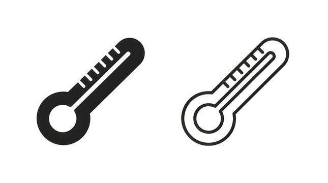 Thermometer icons showing hot and cold temperatures