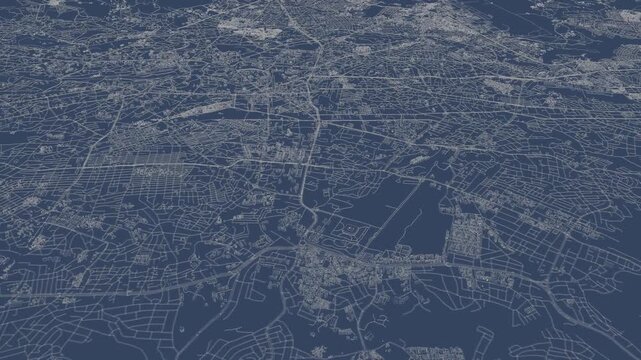 3D looped animation of city - Addis Ababa Ethiopia