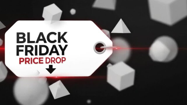 Black Friday Price Drop Sale Promotion Minimal Animation