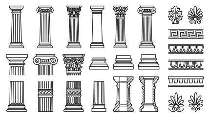 Obraz premium Classical Architectural Elements Collection