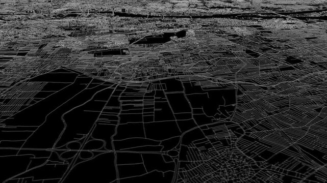 3D looped animation of city - Cairo Egypt