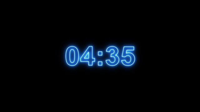 Vintage, old, real time 5 minutes countdown clock. Worn and damaged in style including marks, scratches and film grain to add a vintage look to your video