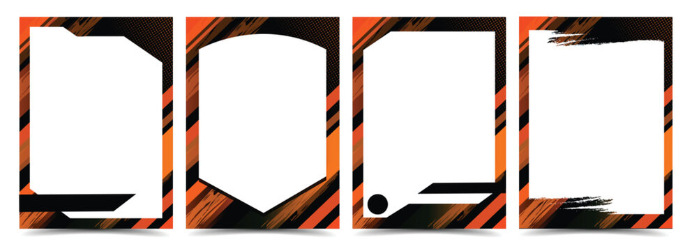 Modern sports card picture template