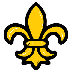 fleur de lis illustration hand drawn isolated vector © Fathur Kiwon