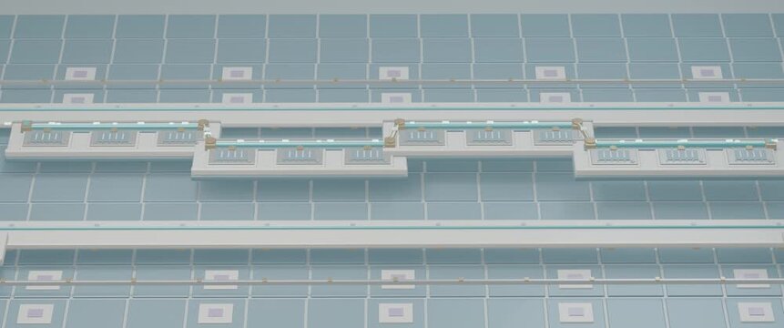 Staggered AI cooling manifold shelf array