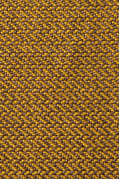 Yellow and Brown Diagonal Twill Woven Fabric Texture Surface