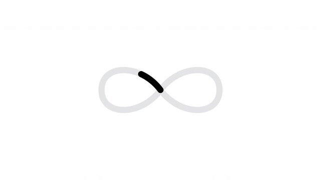 Infinity symbol loading gif animation set on white background